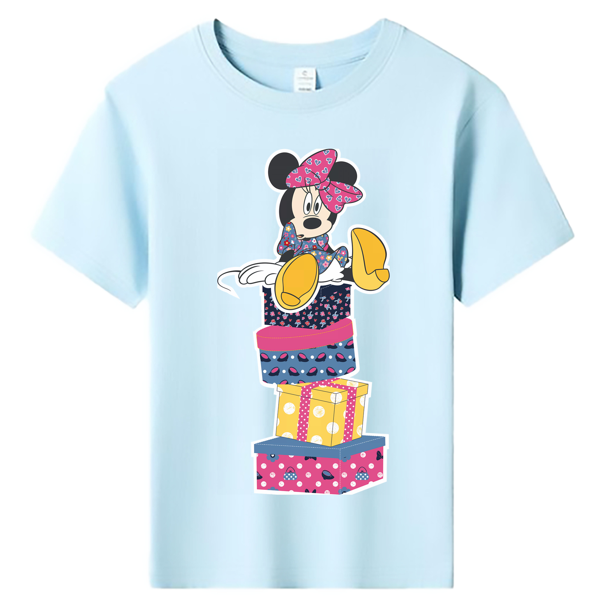 （画像用） ミッキーマウス Mickey Mouse 綿100％キッズTシャツ（フロントプリント）